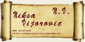 Nikša Vijorović vizit kartica